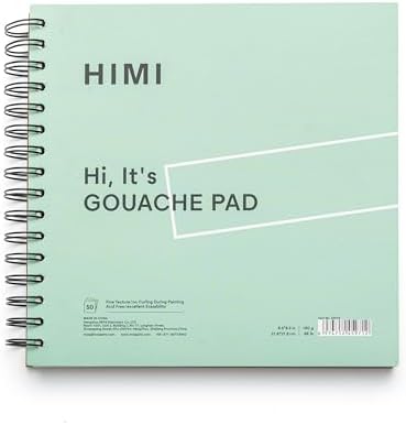 Gouache Pad 8.5 by 8.5 in (98lb/160g), 50 Sheets (Green)